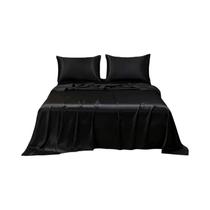 Conjuntos De Lençóis De Cetim Suave E Sedoso, Lençol Superior Com Efeito Refrescante E Fronha,