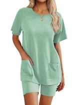 Conjuntos de lounge de 2 peças Ekouaer 2025, roupas de verão femininas Conjuntos de lounge de 2 peças Ekouaer 2025, roupas de verão femininas