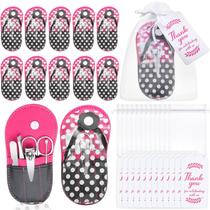 Conjuntos de manicure Pickmesh para chá de bebê Favors com design de chinelo