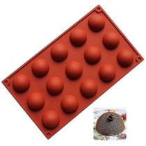 Conjuntos de panelas molde de meia bola de silicone de 15 cavidades diy chocolate cupcake bolo muffin molde de cozimento