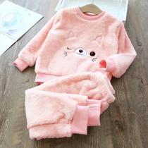 Conjuntos De Pijama De Inverno Para Meninos E Meninas De 2 a 6 Anos, Calças De Urso, 2 Peças, Roupas