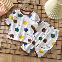 Conjuntos De Pijamas De Algodão Para Bebês Com Manga Longa, Roupas De Noite Para Crianças Com