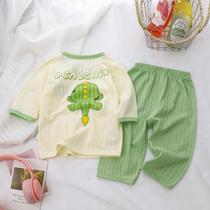 Conjuntos De Pijamas De Algodão Para Bebês Com Manga Longa, Roupas De Noite Para Crianças Com Conjuntos De Pijamas De Algodão Para Bebês Com Manga Longa, Roupas De Noite Para Crianças Com