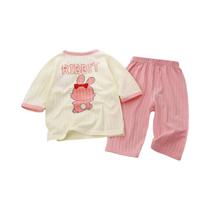 Conjuntos De Pijamas De Algodão Para Bebês Com Manga Longa, Roupas De Noite Para Crianças Com