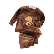 Conjuntos De Pijamas De Inverno Para Bebês Meninos E Meninas Bear Leader Em Veludo Coral Flanela Conjuntos De Pijamas De Inverno Para Bebês Meninos E Meninas Bear Leader Em Veludo Coral Flanela