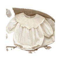 Conjuntos De Primavera Para Meninas Com Bordado De Flores, Body De Algodão Sólido E Vestido Princesa