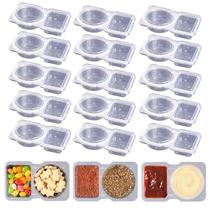 Conjuntos de recipientes para condimentos ABEJFIC com compartimento duplo x15