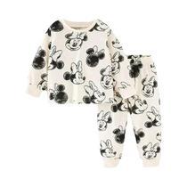 Conjuntos De Roupa De Desenho Animado Para Crianças, Manga Longa, Conjunto De Duas Peças, Moda