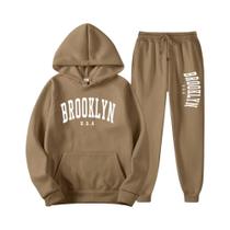 Conjuntos De Roupas Esportivas Unissex Para Outono E Inverno, Conjunto De Moletom Com Capuz, Calças