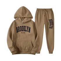 Conjuntos De Roupas Esportivas Unissex Para Outono E Inverno, Conjunto De Moletom Com Capuz, Calças