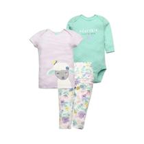 Conjuntos De Roupas Para Bebês Recém-nascidos, Macacões De Algodão Macio, Calças, 3 Peças, Conjunto