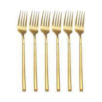 Conjuntos De Talheres De Aço Inoxidável Dourado 6/24/30PCS, Facas, Garfos E Colheres, Seguros Para