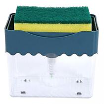 Conjuntos de utensílios de cozinha 2 em 1 esponja dispensador de sabão dispensador de sabão e caddy de esponja 13 onças Conjuntos de utensílios de cozinha 2 em 1 esponja dispensador de sabão dispensador de sabão e caddy de esponja 13 onças