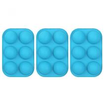 Conjuntos de utensílios de cozinha molde de silicone semi-esfera média para fazer bolo de chocolate geléia azul Conjuntos de utensílios de cozinha molde de silicone semi-esfera média para fazer bolo de chocolate geléia azul
