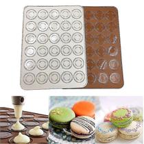Conjuntos de utensílios de cozinha molde diy de silicone tapete de cozimento de 30 cavidades quente novo silicone macaron macaroon pastelaria forno molde de cozimento