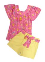 Conjuntos Infantil Menina De 2 A 8 anos Short E Blusa Conjuntos Infantil Menina De 2 A 8 anos Short E Blusa