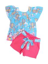 Conjuntos Infantil Menina De 2 A 8 anos Short E Blusa Conjuntos Infantil Menina De 2 A 8 anos Short E Blusa