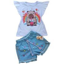 Conjuntos jeans infantis da capivara. Conjuntos jeans infantis da capivara.