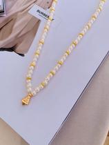 Conjuntos religiosos pulseira e colar Nossa Senhora colar de pérolas a Ouro