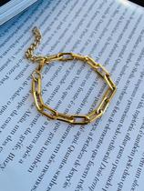 Conjuntos Semi Joia Colar e Pulseira elo quadrado a Ouro Conjuntos Semi Joia Colar e Pulseira elo quadrado a Ouro