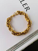 Conjuntos Semi Joia Colar e Pulseira Maxi Elo triplo