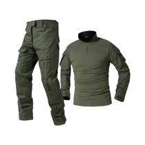 Conjuntos Táticos Verdes Masculinos Para Uso Externo, Uniformes Resistentes Para Treinamento, Caça E