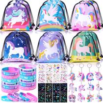 Conjuntos Unicorn Party Favors Winrayk 12 para meninas com bolsa e muito mais Conjuntos Unicorn Party Favors Winrayk 12 para meninas com bolsa e muito mais