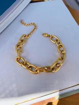 Conjuntos Unissex banhado a Ouro e Prata Colar e pulseira de correntes Maxi