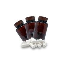 Conjuto 10 Frasco Para Vitamina em Capsula Ambar 220ml - Embanet Comercio De Embalagens