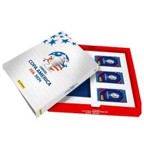 CONMEBOL COPA AMÉRICA USA 2024 - Kit Box Premium Álbum Capa Dura Prata + 30 Envelopes