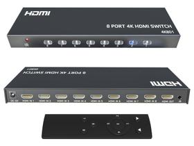 Conmutador HDMI KAGO de 8 Puertos 4K@30Hz 2160p con Control Remoto para PS4 Xbox Conmutador HDMI KAGO de 8 Puertos 4K@30Hz 2160p con Control Remoto para PS4 Xbox