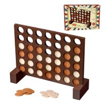 Connect Four Game GOTHINK Wooden para crianças e adultos
