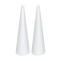 Conos de Espuma para Manualidades Crafjie 10,5x35 cm Paquete de 2 Blancos de Poliestireno Conos de Espuma para Manualidades Crafjie 10,5x35 cm Paquete de 2 Blancos de Poliestireno