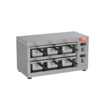 Conservador de Proteínas Horizontal 50 a 100ºc 1200w 6 Cubas 1/3 Coproh6 220v - Red Chameleon