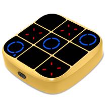 Consola de jogos de quebra-cabeça portátil Tic-Tac-Toe Bolt 4 em 1 amarela Consola de jogos de quebra-cabeça portátil Tic-Tac-Toe Bolt 4 em 1 amarela