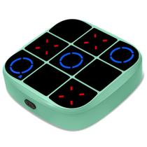 Consola de jogos de quebra-cabeça portátil Tic-Tac-Toe Bolt 4 em 1 Cyan