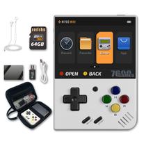 Consola de jogos portátil Miyoo Mini Plus 64GB branca com estojo