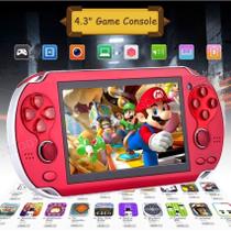 Consola de jogos portátil PSP Duplo roqueiro vermelho vermelho