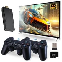 Consola de jogos retrô Lurmgm Wireless 4K HDMI 20000+ Games Black