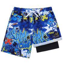 Consola de jogos Swim Trunks Latnnut Blue para meninos, tamanho 14-16 Consola de jogos Swim Trunks Latnnut Blue para meninos, tamanho 14-16