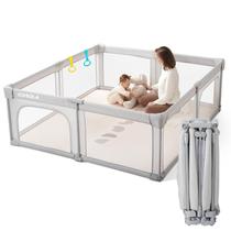 Consola portátil Baby Playpen, 71x79cm, dobrável com bolsa de transporte, cinza