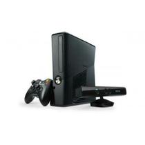 Console 360 Slim 4gb Standard Cor Matte Black Kinect 1 Jogo