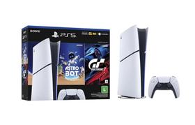 Console 5 slim digital 2 jogos 1 controle dualsense so000158ps5 branco preto bivolt