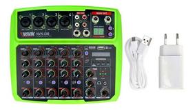 Console 8 Canais Profissional Nvki08bt Usb Efeitos Bluetooth Bivolt