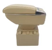 Console Apoio De Braço Universal Automotivo 7 Portas Usb Klx Bege