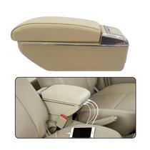 Console Central Apoio Universal Veicular Entrada Usb Bege
