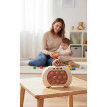 Console de Jogo Anti Stress Urso Marrom - Divertido
