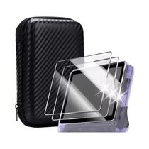 Console De Jogo R36S 4 EM 1 Estojo De Viagem Com Protetores De Tela De Vidro Temperado Bolsa De