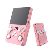 Console De Jogos Portátil Com Sistema Linux De Código Aberto Pink 128G R36S, Tela IPS De 3,5