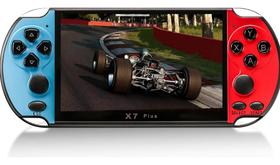 Console Game Portátil X7 Plus De 5.1 (Tela Grande) Polegadas Vermelho E Azul